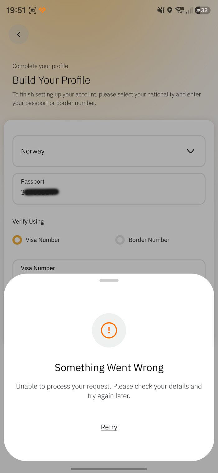 Something Went Wrong error